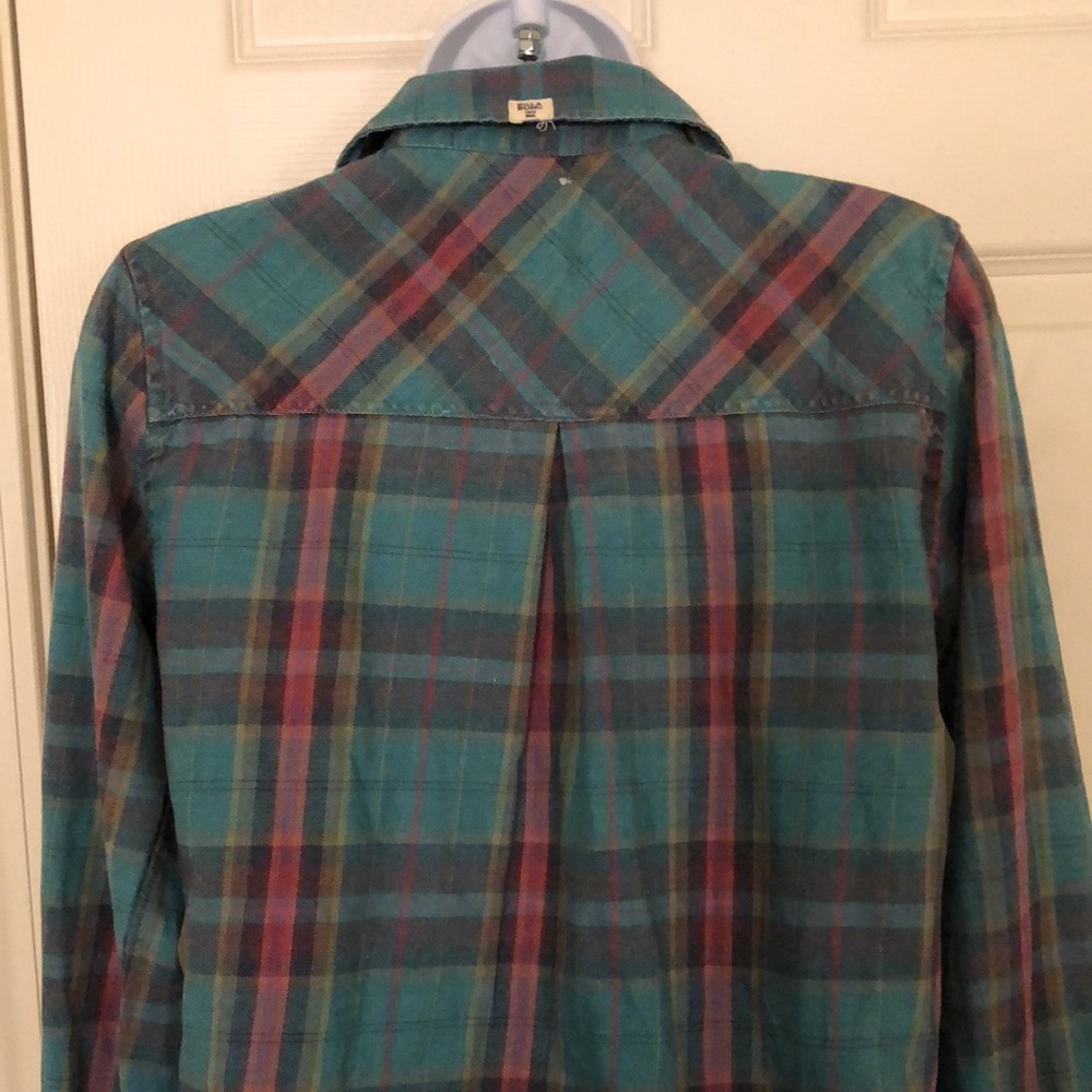 Blue Plaid Button Down Flannel Shirt - Picture 10 of 16